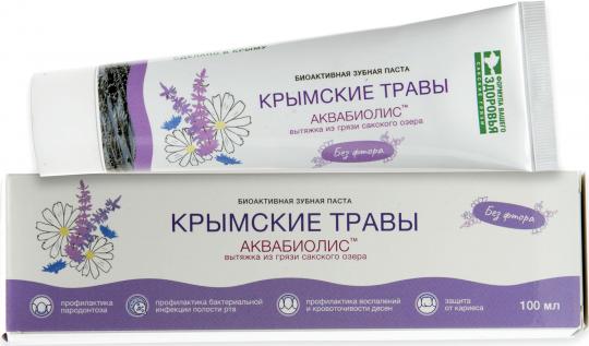 Биоактивная зубная паста Крымские травы АКВАБИОЛИС